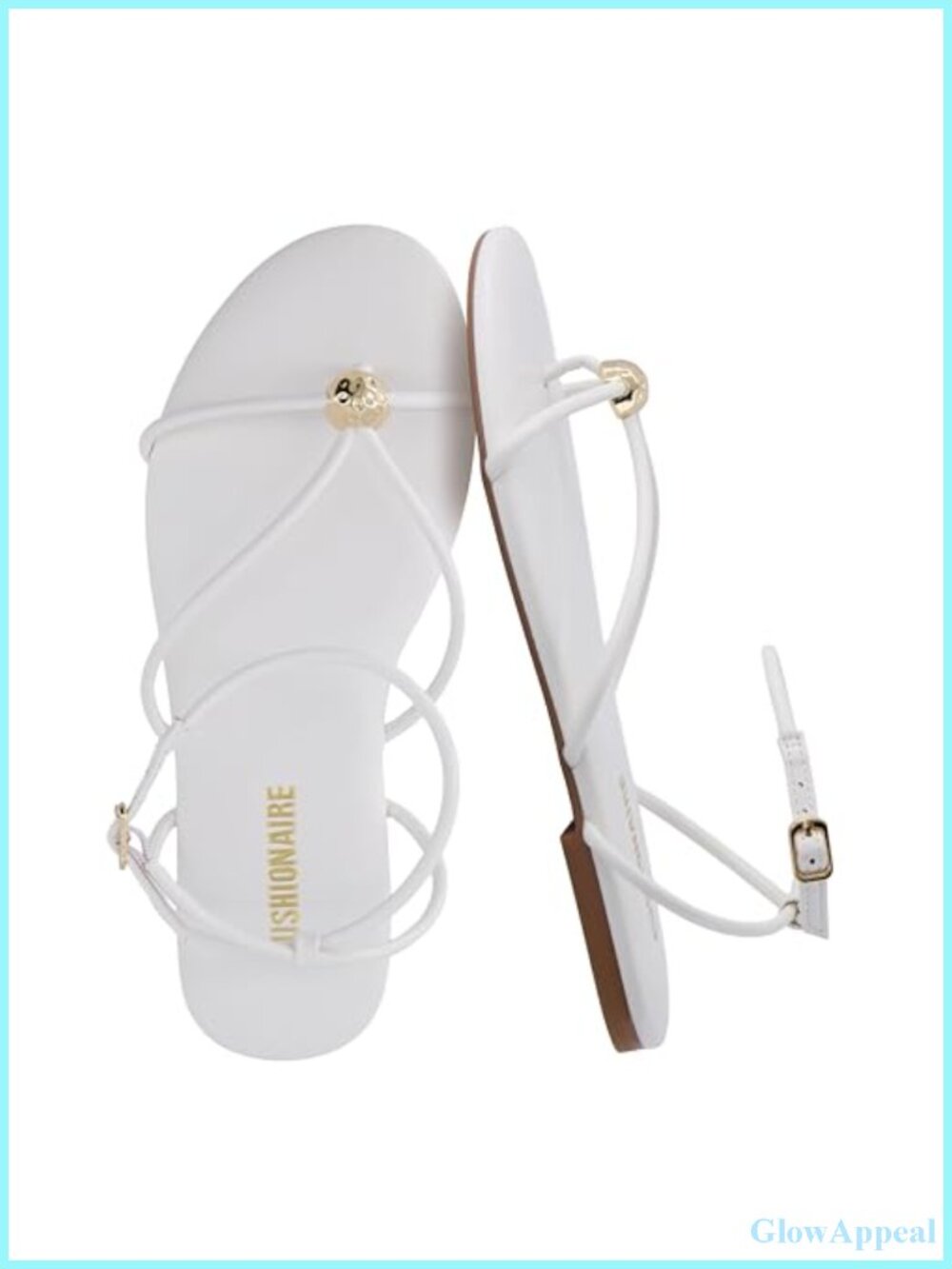 CUSHIONAIRE Tory Women's Strappy Flat Sandals Toe Ring Ankle Strap Faux Leather